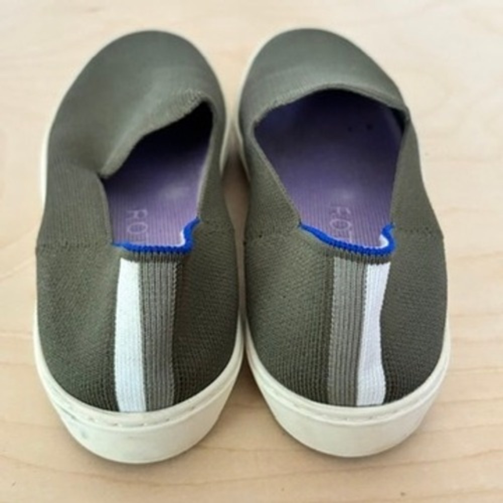 Rothy's The Sneaker Womens Sz 8 Olive Green Slip On Washable Comfort - Picture 3 of 8